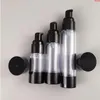 500 x 15ML 30ML 50ML Viagem Recarregável Cosmético Frascos Airless Plástico Bomba de Tratamento Recipientes de Loção com Tampas Pretasgood Mnduv