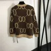 Mulheres designer de malha suéteres de carta de luxo inverno quente crochê mistura de lã macia jumper pulôver tops suéter com decote em V tops mulheres malhas roupas