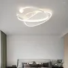 Ceiling Lights Modern Led Bedroom Lamp Living Room Verlichting Plafond Fixture Fabric Chandelier