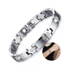 Link Bracelets Vinterly Magnetic Tungsten Bracelet Zircon Anti-scratch Germanium Health Energy Chain Carbide Jewelry