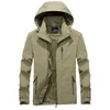 Vestes pour hommes mince coupe-vent à capuche droite veste sports de plein air imperméable grand manteau respirant