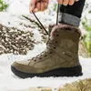 Vinter 654 Varm Super Snow Tactical Military Combat Men Leather Outdoor Hunting Trekking Camping Plus Fur Men's Boots 231018 'S