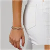 Charme Pulseiras Chegada Autêntica Pulseira Impressionante Amizade De 50 Jóias Banhadas Serve Estilo Europeu Presente Para Mulheres Homens Drop Delive OT1QG