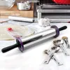 Rolling Pins Pastry Boards Adjustable Rolling Pin Stainless Steel Rolling Pin Dough Roller with 3 Removable Thickness Rings No-Stick Roller for Pizza Pasta 231018