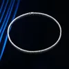 Kolye Kolyeler Modaya uygun 3mm D Renk Moissanit Tenis Kolye Kadınlar için Erkekler Kaplama Platin 4 Prong Lab Diamond Zinciri Geçidi Giftp208q