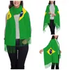 Scarves Brazil Flag Scarf For Women Winter Warm Pashmina Shawl Wrap Long Daily Wear