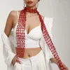 Foulards Mode Femmes Creux Paillettes Écharpe Sexy Discothèque Performance Collier Gland Robe De Soirée Crème Solaire Châle V144