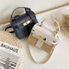 Cross Body Bags Fasion Box Straw Women andbags Designer Wicker Woven Soulder Crossbody Bags Lock Pu Summer Small Flapstylishdesignerbags