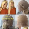 Synthetic Wigs 613 Blond Lace Front Human Hair Wig 150% Density 26 Inch Blonde Brazilian Remy Straight For Black Women Baby Remy6578 Dhbrz