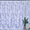 Другие товары для вечеринок Led Icicle Curtain String Lights Fairy Christmas Lights Garland For Christmas Year Wedding Home Room Patio Party Decoration 231017