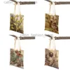 Cross Body Beide Cartoon Bloem Boodschappentas voor Herbruikbare Casual Tale World Canvas Tote Schouder Handtascatlin_fashion_bags