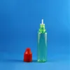 Clearance Sale! 100 Sets/Lot 25ml UNICORN GREEN PET Plastic Dropper Bottles Child Resistant Tamper Proof Long Thin Tip e Liquid Vapor 2 Rtwj