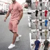 Summer Men Shorts Sets Male Tracksuit Zestaw zwyczajny solidne krótkie krótkie krótkie szorty 220n