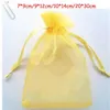 Ship 200pcs Gold 7 9cm 9 12cm 10 14cm Organza Jewelry Bag Wedding Party Candy Gift Bags270t