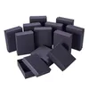 Pandahall 18-24 pcs lot Black Square Rectangle Cardboard Jewelry Set Boxes Ring Gift boxes for jewellery packaging F80 220509259P