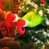 Feestelijk en leuk: 1 stuk groen monsterbeen gevuld kerstornament voor huisdecoratie
