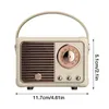 Mobiele telefoonluidsprekers Draagbare retro Hifi Stereo Bluetooth V50-luidspreker Klassiek Draadloos Vintage 360-geluid Decoratie Muziekspeler Reizen 231018