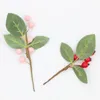 Decorative Flowers Christmas Tree Home Store Decoration Artificial Berry Branch Red Gold Cherry Stamen Mini Fake Pearl Beads For DIY Party