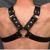 Conjuntos de sutiãs b cyqz tops de couro homens cintos de arnês gótico bdsm bondage gay cinta de peito punk rave trajes de gaiola larga belt302d