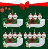 Decorações de natal ornamento de natal pingentes de boneco de neve com máscara facial diy árvore de natal festa de família bonito presente novo