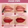 Crayons à lèvres E5XZ 2 pièces rouge à lèvres mat stylo naturel imperméable à l'eau crayon de maquillage 231017