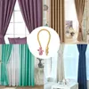 Cortinas de janela, cortinas, costas, forma de mini figura, fivelas magnéticas, suportes, faixas fortes, corda moderna para cortinas