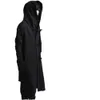 Men's Wool Blends Winter Men Linen Rope Button Hip Hop Long Hoodie Gothic Hooded Cloak Nightclub Dj Singer Punk Rock Stage Costume Blends Overcoat 231017