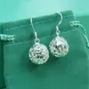 Boucles d'oreilles pendantes BABYLLNT 925 en argent sterling boule creuse coeur goutte pour femme mariage fiançailles fête mode charme bijoux cadeaux