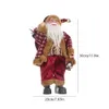 Andra festliga festförsörjningar Jul Santa Claus Toy med presentpåse Stand Decor Harts Mini Holding Presents Home Navidad Ornament 2024 231018
