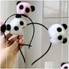 Accessori per capelli Accessori per capelli Bambola animale Panda Fascia per capelli Dolce stile cinese Clip Fascia per capelli in peluche Cerchietto per cartoni animati Ragazza Bambino, Bambini Dh9Yv