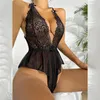 Set sexy lingerie babydoll per le donne body in pizzo trasparente vestito dal sesso collant a rete biancheria intima esotica indumenti da notte 231017