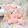 Plush Pillows Cushions Crown Plush Pillow Colorful Stuffed Soft Star Heart Shape Throw Pillow Moon Cushion Baby Kids Gift Girls Baby Room Decoration 231017