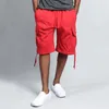 Shorts masculinos 2023 verão cinco divisões calças casuais multi bolso solto alça de barril reto disponível