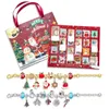 Oggetti decorativi Figurine Calendario dell'Avvento di Natale Confezione regalo di gioielli 24 giorni Conto alla rovescia Calendari Bracciali per ragazze Decor Anno 231017