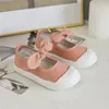 Boots Girls Fashion Hook Look Canvas Sneakers Children Shoes For Kids Flats Heels Casual Loafer Bow knot Sports 231017
