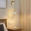 Wall Lamps Gold Black Brass LED Lamp Clear Acrylic Lighting Sconce 4000K For Bedside Foyer Hallway Cable Adjustable