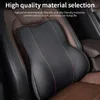 Seat Cushions DOKIA Car Seat Headrest Travel Rest Neck Pillow PU Leather Men Car Neck Pillow Memory Foam Car Lumbar Support Car Accessories Q231018