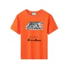 T-shirts pour enfants T-shirts colorés chemises respirantes d'été G lettre t-shirt unique impression dessin animé garçon fille costumes CHD2310185 esskids