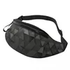 Midjepåsar Dark High Tech Triangles Fanny Pack Män kvinnor Anpassade abstrakt geometrisk crossbody -väska för resande telefonpås