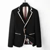 Spring Men Blazer Slim Fit Plaid Casual Single-Breasted kostym Jacka Blazers Mens Formella superjackor Lång ärm Fall Coat