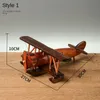 Modèle d'avion rétro fait à la main en bois modèle d'avion ornements créatif maison salon bureau étude bureau café modèle d'avion artisanat en bois 231017