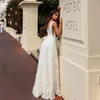 Boho Abiti da sposa sexy con applicazioni in pizzo Abiti da sposa senza maniche con scollo a V Tulle Backless Elegante A-Line Abiti da sposa 328 328