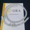 2024 melhor venda 8mm duas fileiras gelado homem hip hop jóias gra certificados passar testador de diamante vvs1 moissanite cubana link chain masculino