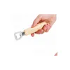 Party Favor Stainless Steel Wooden Handle Red Wine Beer Bottle Opener Handheld Bartender Soda Glass Cap Openers Kitchen Bar Tools Kd Dhwmj