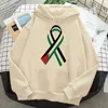 Women's Hoodies Palestine Women Harajuku Fleece Sweater Pulls Korean Style