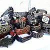 Bracelets en alliage de cuivre et cuir, 30 pièces, mélange entier de styles, rétro, vintage, tribus ethniques, manchette en corde, marque New298O