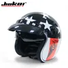 Motorhelmen Jiekai Helm 3/4 Open Gezicht Vintage Casco Moto Jet Scooter Bike Retro DOT Goedgekeurd Casque Motociclismo