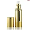 30 ml High-End Gold Airless Vacuum Pump Lotion Shampoo Bottle Cosmetic Container Travel Refillable Bottles For Makeup Products Gods AFMCC