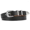 Belts Online Celebrity With Retro Style Women's Leather Belt Simple Needle Buckle Versatile Jeans Black Luxury