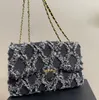 Chaneei Denim CF Series Designer Crossbody Bag luksurys torebki torba na ramię klasyczny łańcuch klapy torba na ramię designerka torebka torebka 30*17 cm